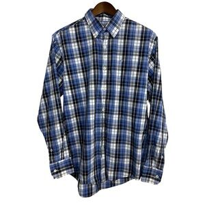 Southern Tide‎ shirt men’s medium blue plaid long sleeve preppy outdoor fishing